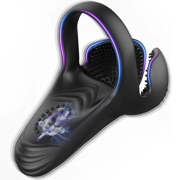 10 Vibration Modes Perineum & Testicles Stimulation Penis Rings