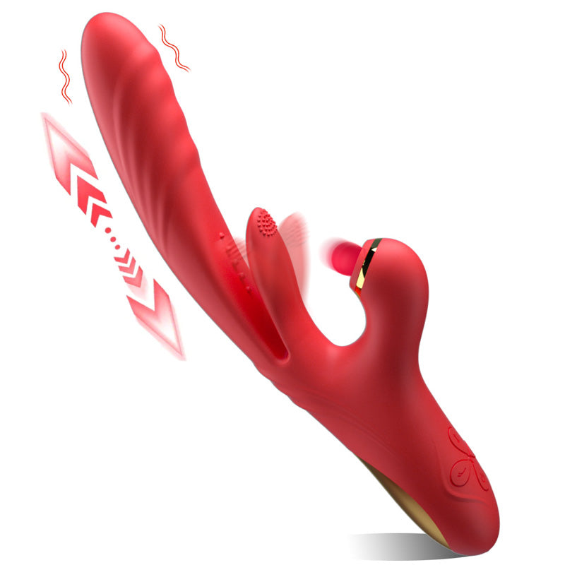 5 IN 1 Thrusting Vibrator with Licking  Vibration, Warming & Clit Tapping