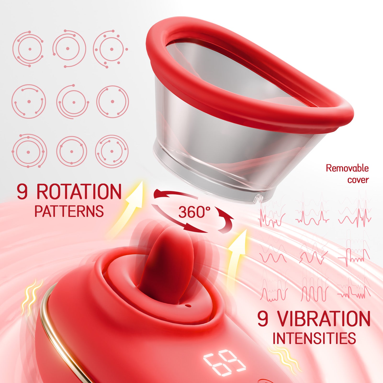 Clitoral Sucking Vibrator with Licking & Vibrating Function