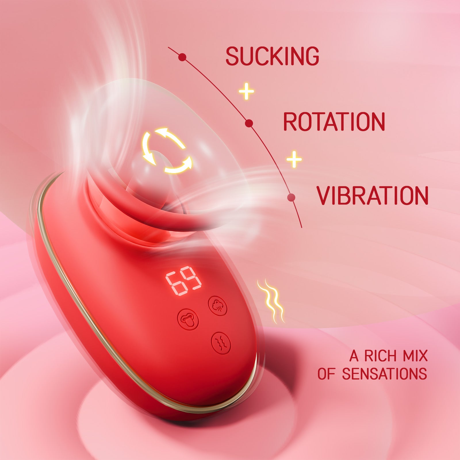 Clitoral Sucking Vibrator with Licking & Vibrating Function