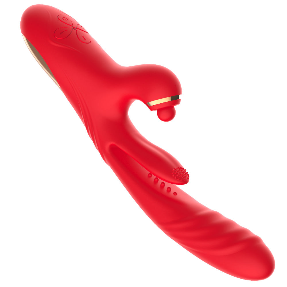 5 IN 1 Thrusting Vibrator with Licking  Vibration, Warming & Clit Tapping