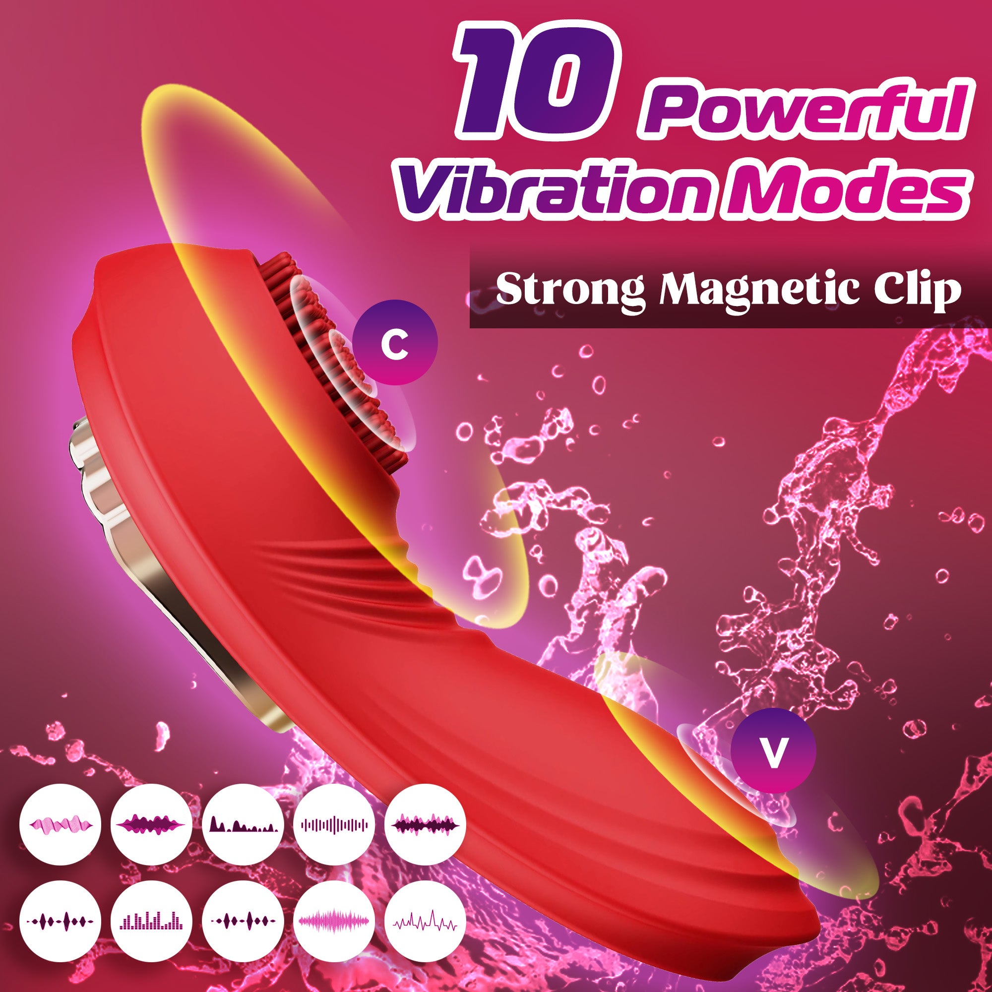 Wearable Panty Vibrator with Strong Magnetic Clip