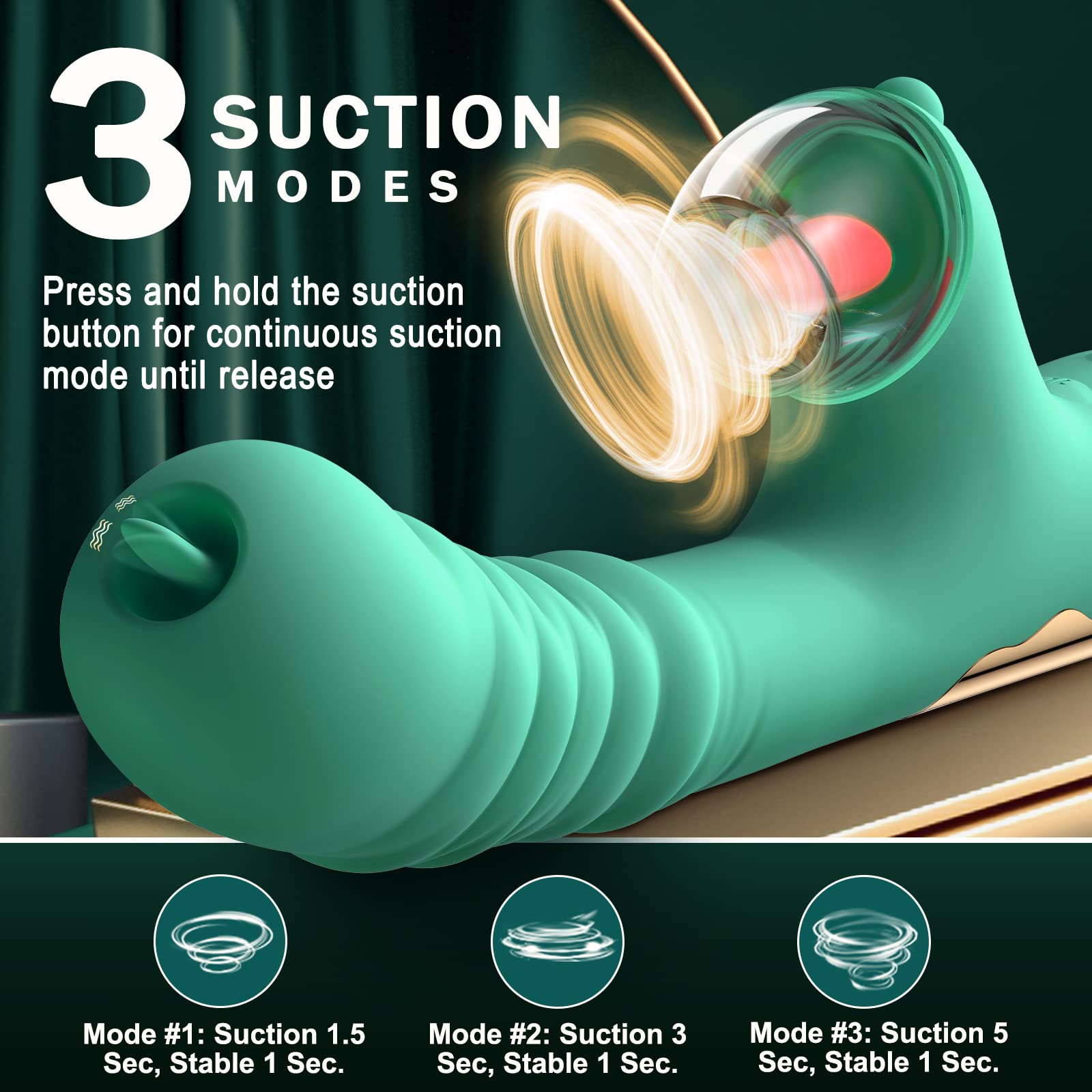 G Spot Vibrator with Thrusting & Suction Design