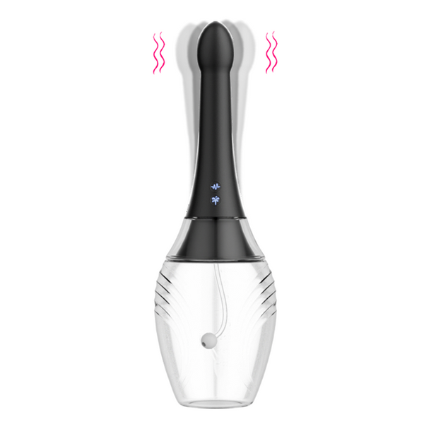 Silicone Enema Anal Douche with Vibration