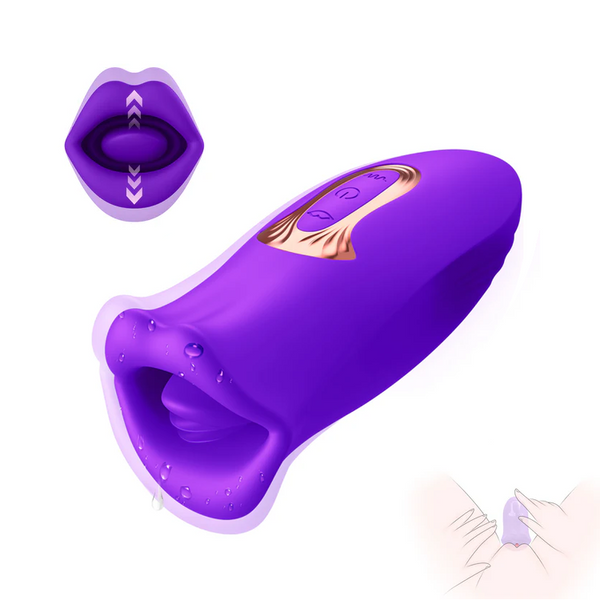Clitoral Vibrator with Kissing Lips & Vibrating Tongue