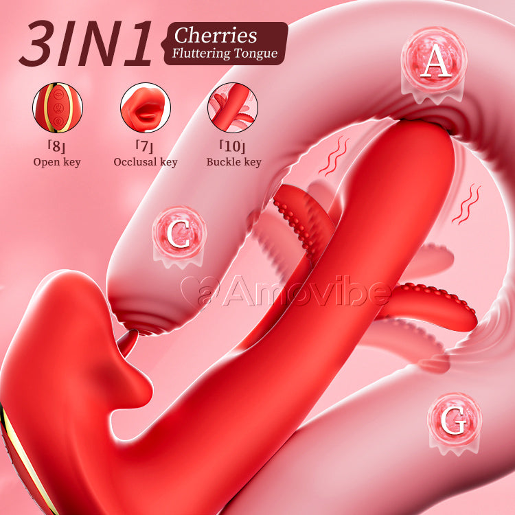 Kissing Sensation Vibrator with Flapping Motion, Targeted G-Spot Vibration