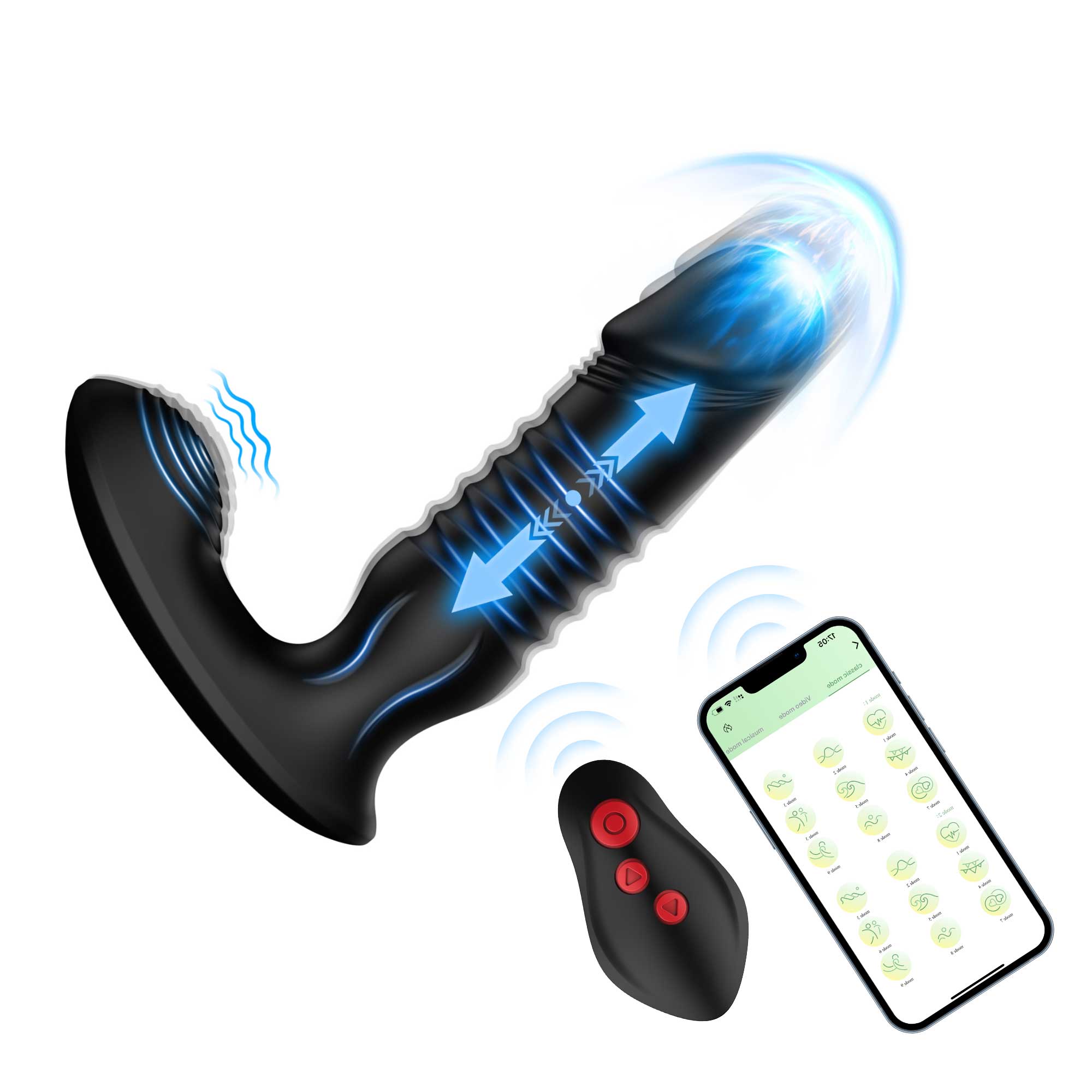 Thrusting Vibrating Prostate Massager