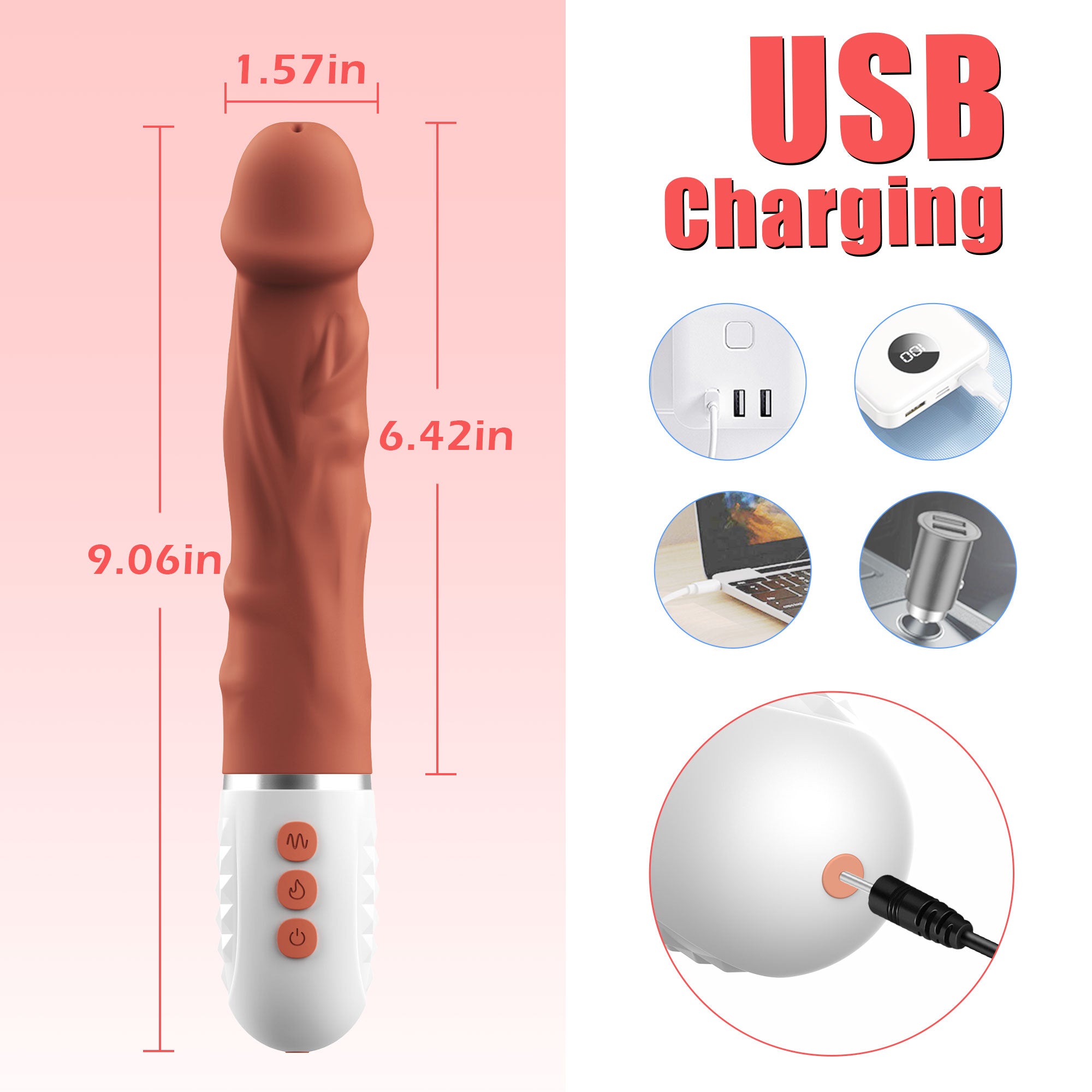 Vibrating Dildo With Heating Function